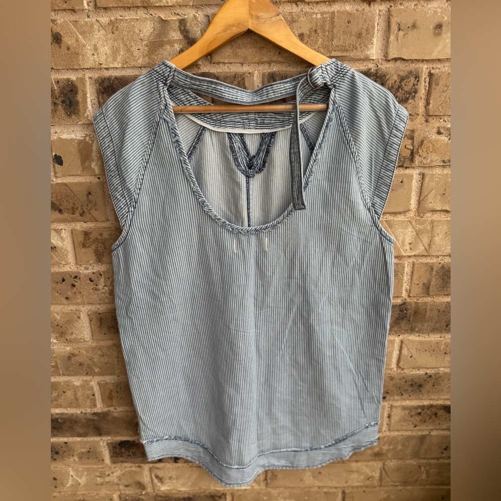 Free People We The Free Madison Railroad Stripe Tunic Top size Xs - Picture 8 of 12